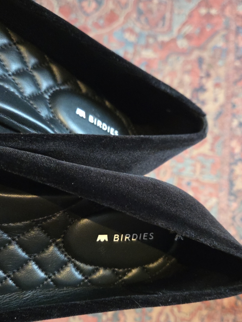 Birdies The Goldfinch 15 Black Velvet Flats Size 9.5 - Picture 7 of 9